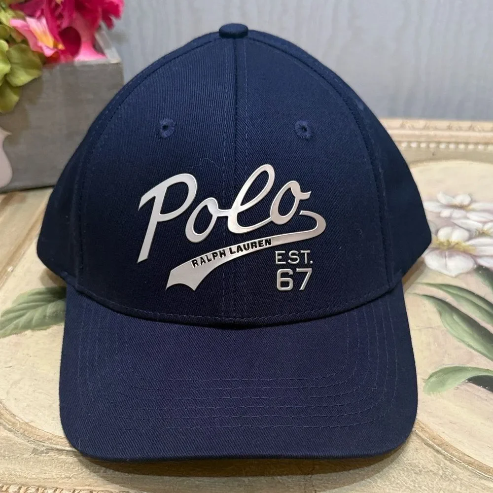 Polo Ralph Lauren EST. 67 Adjustable Snapback Cap Hat Blue Unisex